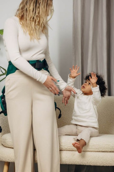 Nosidełko LennyPreschool, splot jodełkowy, 100% bawełna, rozmiar preschool - BASIC LINE SZMARAGD