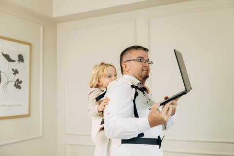 Nosidełko LennyPreschool, splot jodełkowy, 100% bawełna, rozmiar preschool - MAŁA JODEŁKA LUCE