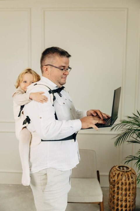 Nosidełko LennyPreschool, splot jodełkowy, 100% bawełna, rozmiar preschool - MAŁA JODEŁKA LUCE