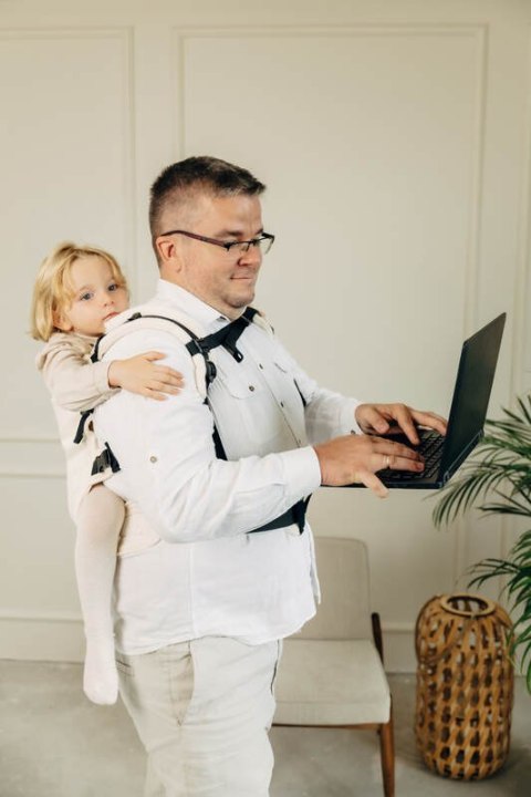 Nosidełko LennyPreschool, splot jodełkowy, 100% bawełna, rozmiar preschool - MAŁA JODEŁKA LUCE