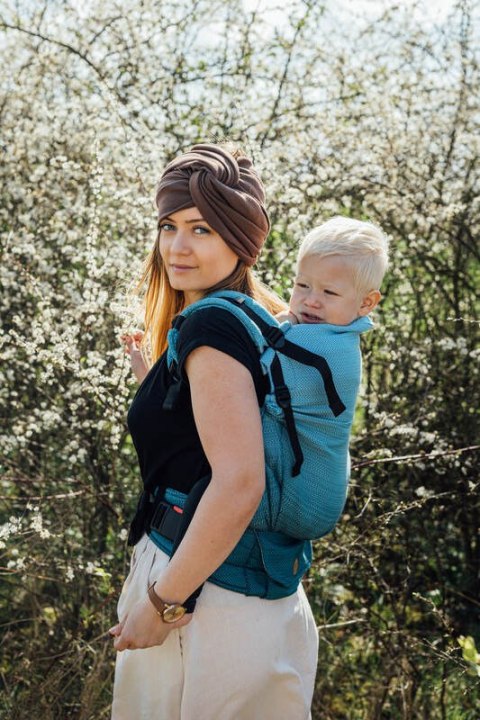 Nosidełko LennyPreschool, splot jodełkowy, 100% bawełna, rozmiar preschool - MAŁA JODEŁKA OMBRE BEBOP