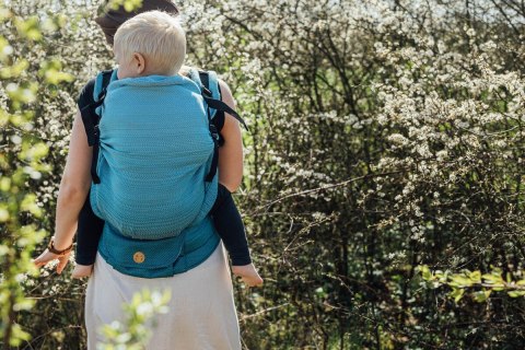 Nosidełko LennyPreschool, splot jodełkowy, 100% bawełna, rozmiar preschool - MAŁA JODEŁKA OMBRE BEBOP