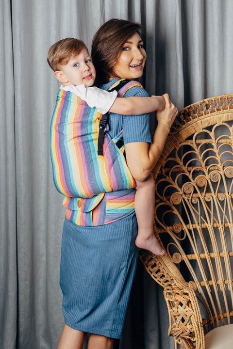 Nosidełko LennyPreschool z tkaniny skośno-krzyzowej 100% bawełna, rozmiar preschool - LUNA