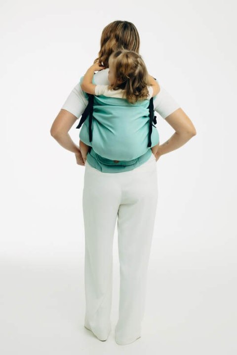 Nosidełko LennyPreschool z tkaniny skośno-krzyżowej 100% bawełna, rozmiar preschool - MATCHA