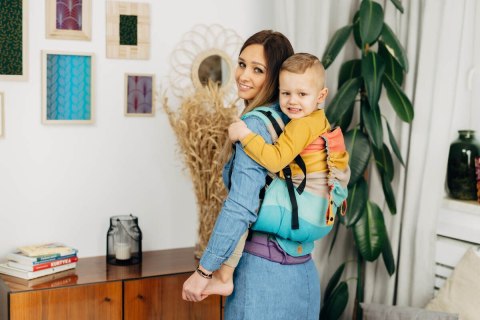 Nosidełko LennyPreschool z tkaniny skośno-krzyżowej 100% bawełna, rozmiar preschool - PASTELS