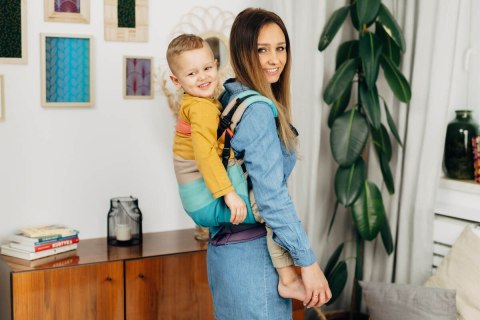 Nosidełko LennyPreschool z tkaniny skośno-krzyżowej 100% bawełna, rozmiar preschool - PASTELS