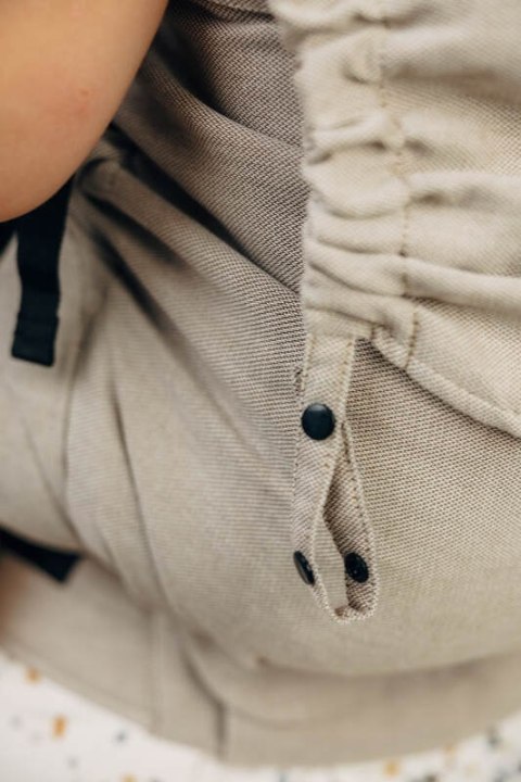 Nosidełko LennyPreschool z tkaniny skośno-krzyżowej 100% bawełna, rozmiar preschool - PEANUT BUTTER