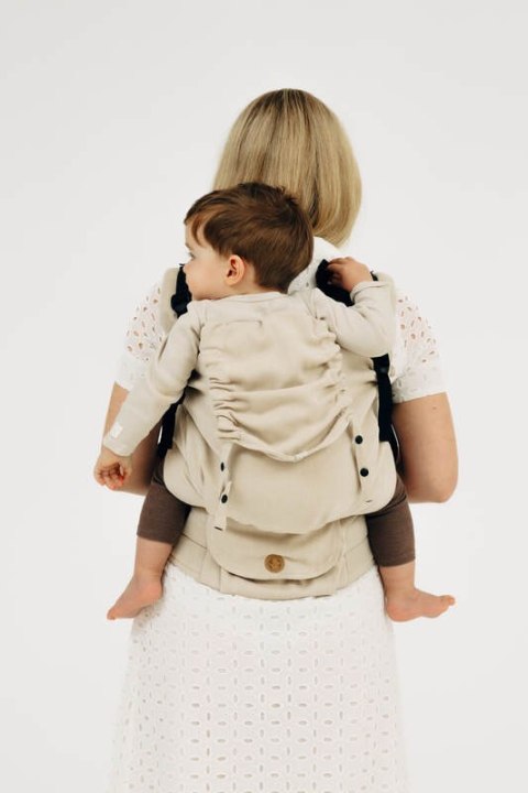 Nosidełko LennyPreschool z tkaniny skośno-krzyżowej (58% bawełna, 42% wiskoza bambusowa), rozmiar preschool - TRACK