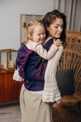 Nosidełko LennyPreschool z tkaniny żakardowej 100% bawełna, rozmiar preschool - DZIKIE WINO - BOUQUET