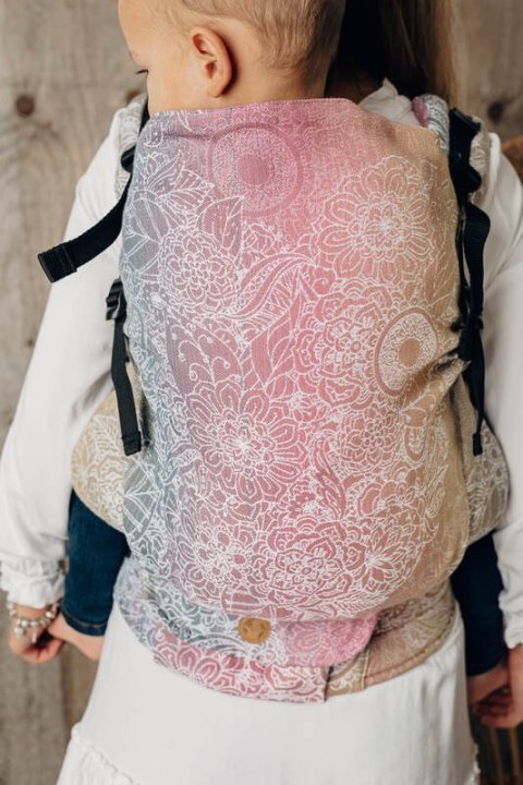 Nosidełko LennyPreschool z tkaniny żakardowej 100% bawełna, rozmiar preschool - DZIKIE WINO - VINEYARD