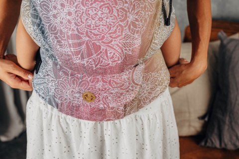 Nosidełko LennyPreschool z tkaniny żakardowej 100% bawełna, rozmiar preschool - DZIKIE WINO - VINEYARD