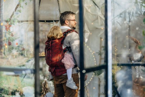 Nosidełko LennyPreschool z tkaniny żakardowej 100% bawełna, rozmiar preschool - INFINITY - GERDA