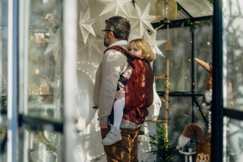 Nosidełko LennyPreschool z tkaniny żakardowej 100% bawełna, rozmiar preschool - INFINITY - GERDA