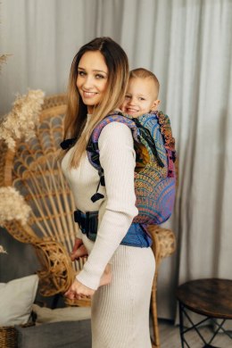 Nosidełko LennyPreschool z tkaniny żakardowej 100% bawełna, rozmiar preschool - PAWI OGON - BOLERO