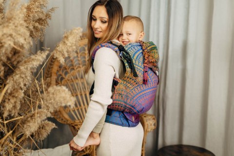 Nosidełko LennyPreschool z tkaniny żakardowej 100% bawełna, rozmiar preschool - PAWI OGON - BOLERO