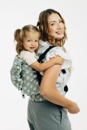 Nosidełko LennyPreschool z tkaniny żakardowej 100% bawełna, rozmiar preschool - POLKA DOTS - PLOP