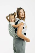 Nosidełko LennyPreschool z tkaniny żakardowej 100% bawełna, rozmiar preschool - POLKA DOTS - PLOP
