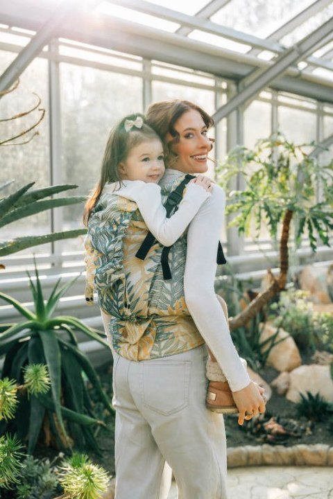 Nosidełko LennyPreschool z tkaniny żakardowej 100% bawełna, rozmiar preschool - RAINFOREST - SELVA