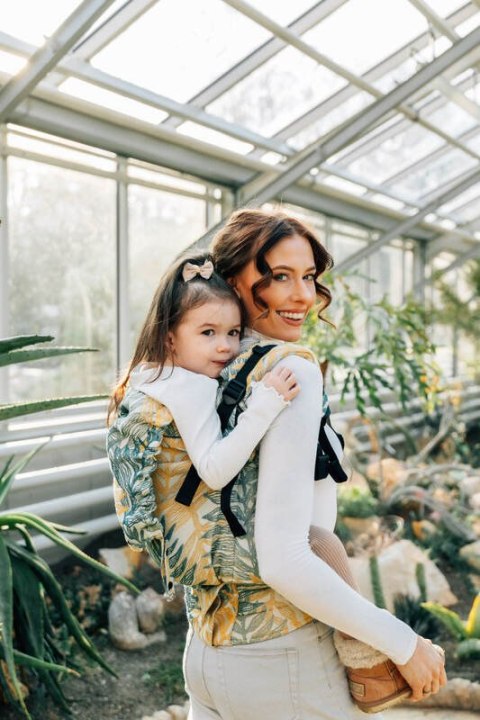 Nosidełko LennyPreschool z tkaniny żakardowej 100% bawełna, rozmiar preschool - RAINFOREST - SELVA