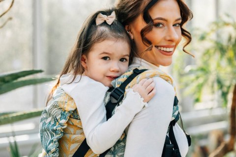 Nosidełko LennyPreschool z tkaniny żakardowej 100% bawełna, rozmiar preschool - RAINFOREST - SELVA