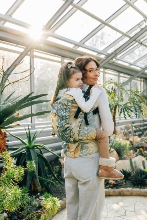 Nosidełko LennyPreschool z tkaniny żakardowej 100% bawełna, rozmiar preschool - RAINFOREST - SELVA