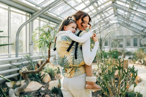 Nosidełko LennyPreschool z tkaniny żakardowej 100% bawełna, rozmiar preschool - RAINFOREST - SELVA