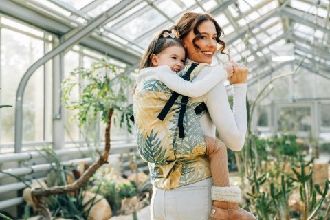 Nosidełko LennyPreschool z tkaniny żakardowej 100% bawełna, rozmiar preschool - RAINFOREST - SELVA