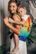 Nosidełko LennyPreschool z tkaniny żakardowej 100% bawełna, rozmiar preschool - TĘCZOWE DZIECKO
