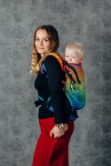 Nosidełko LennyPreschool z tkaniny żakardowej 100% bawełna, rozmiar preschool - TĘCZOWY LOTOS