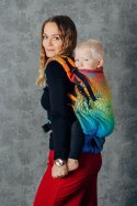 Nosidełko LennyPreschool z tkaniny żakardowej 100% bawełna, rozmiar preschool - TĘCZOWY LOTOS