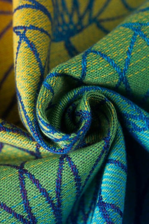 Nosidełko LennyPreschool z tkaniny żakardowej 100% bawełna, rozmiar preschool - TĘCZOWY LOTOS