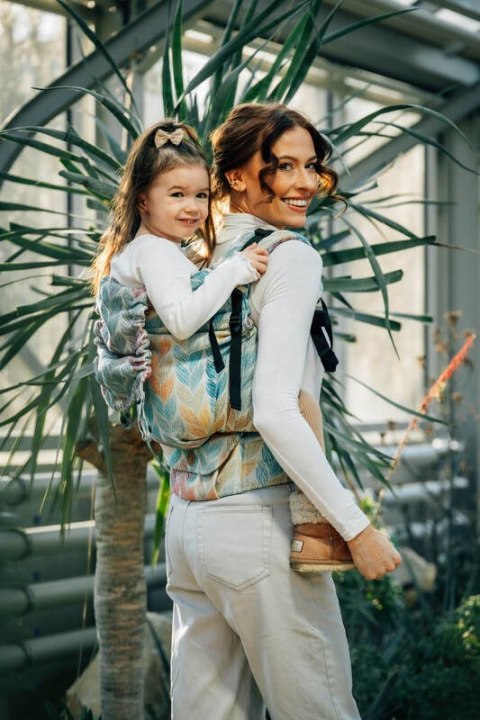 Nosidełko LennyPreschool z tkaniny żakardowej 100% bawełna, rozmiar preschool - ZAPLĄTANI - PLAIT