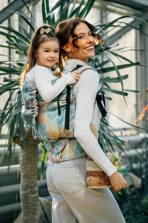 Nosidełko LennyPreschool z tkaniny żakardowej 100% bawełna, rozmiar preschool - ZAPLĄTANI - PLAIT