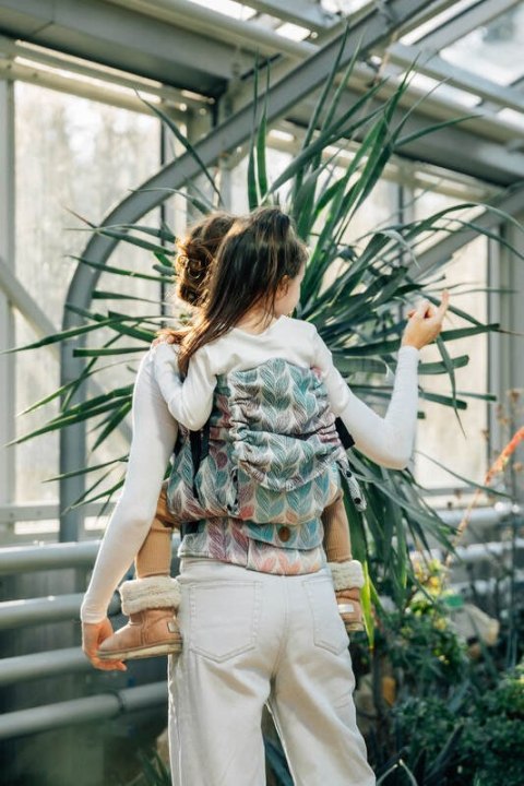 Nosidełko LennyPreschool z tkaniny żakardowej 100% bawełna, rozmiar preschool - ZAPLĄTANI - PLAIT