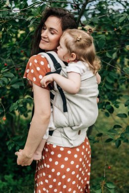 Nosidełko LennyPreschool z tkaniny żakardowej 100% len, rozmiar preschool - ARROW - WHISPER