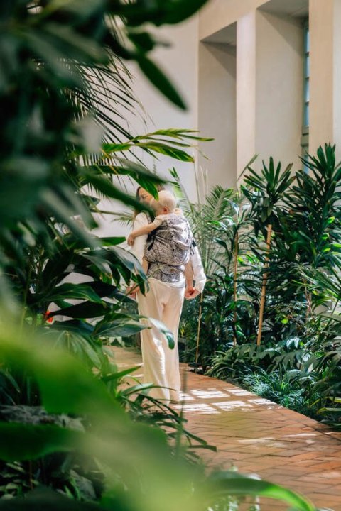 Nosidełko LennyPreschool z tkaniny żakardowej (100% wiskoza bambusowa), rozmiar preschool - WOLNY DUCH - GAJUSZ