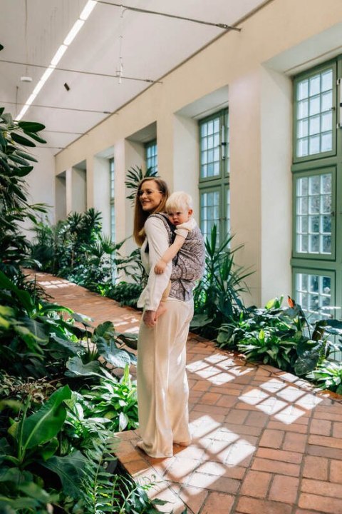 Nosidełko LennyPreschool z tkaniny żakardowej (100% wiskoza bambusowa), rozmiar preschool - WOLNY DUCH - GAJUSZ