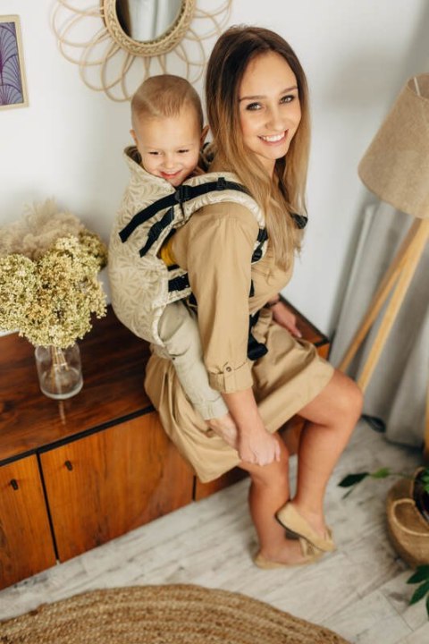 Nosidełko LennyPreschool z tkaniny żakardowej (50% bawełna, 50% wiskoza bambusowa), rozmiar preschool - INFINITY - GOLDEN HOUR