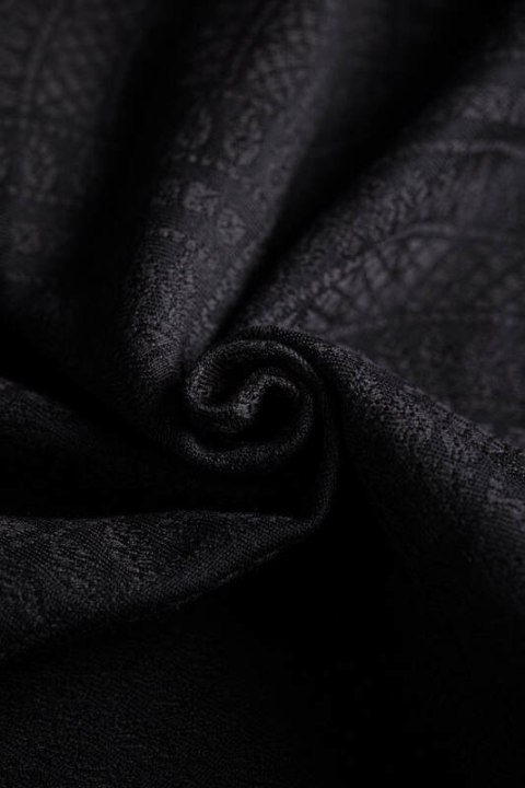 Nosidełko LennyPreschool z tkaniny żakardowej (59% bawełna, 41% wełna merino), rozmiar preschool - PAWI OGON - PITCH BLACK