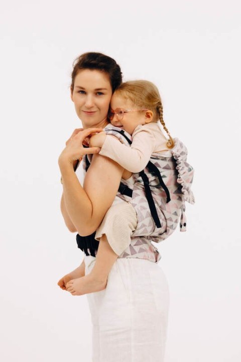 Nosidełko LennyPreschool z tkaniny żakardowej (61% bawełna, 39% wiskoza bambusowa), rozmiar preschool - EAGLE ROCKS - PEAK