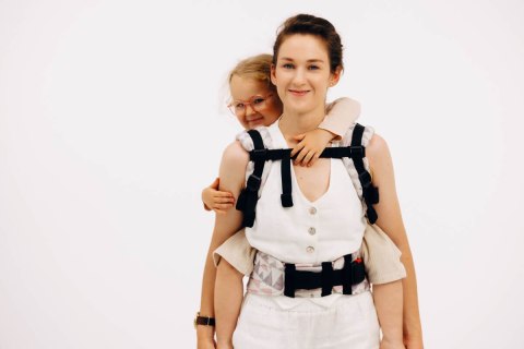 Nosidełko LennyPreschool z tkaniny żakardowej (61% bawełna, 39% wiskoza bambusowa), rozmiar preschool - EAGLE ROCKS - PEAK