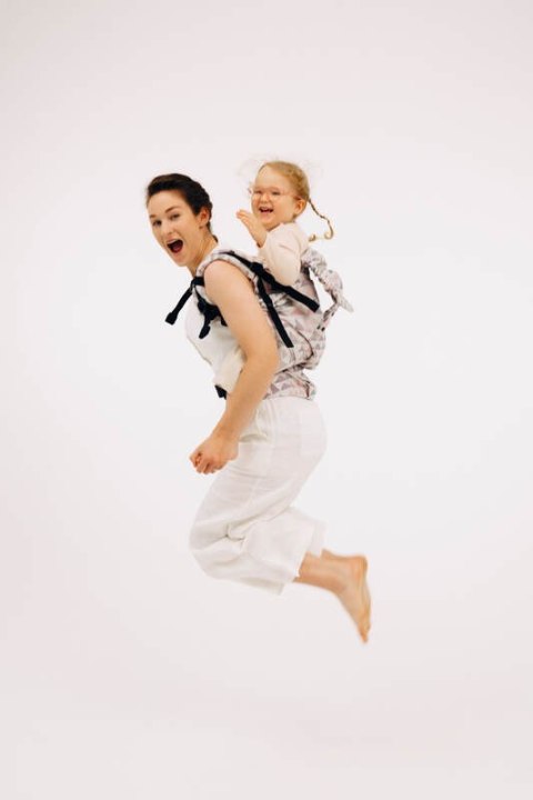 Nosidełko LennyPreschool z tkaniny żakardowej (61% bawełna, 39% wiskoza bambusowa), rozmiar preschool - EAGLE ROCKS - PEAK