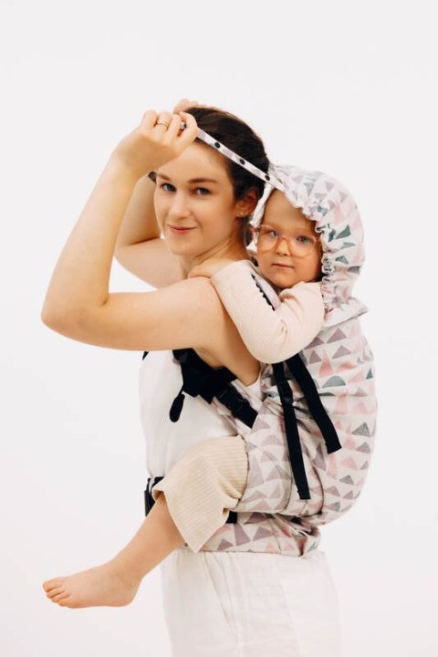 Nosidełko LennyPreschool z tkaniny żakardowej (61% bawełna, 39% wiskoza bambusowa), rozmiar preschool - EAGLE ROCKS - PEAK