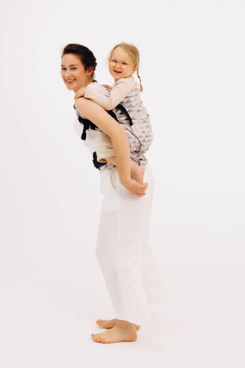 Nosidełko LennyPreschool z tkaniny żakardowej (61% bawełna, 39% wiskoza bambusowa), rozmiar preschool - EAGLE ROCKS - PEAK