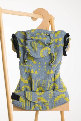 Nosidełko LennyPreschool z tkaniny żakardowej, rozmiar preschool (37% bawełna czesana, 28% wełna merino, 23% jedwab noil, 8% je