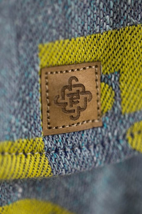 Nosidełko LennyPreschool z tkaniny żakardowej, rozmiar preschool (37% bawełna czesana, 28% wełna merino, 23% jedwab noil, 8% je