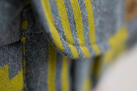 Nosidełko LennyPreschool z tkaniny żakardowej, rozmiar preschool (37% bawełna czesana, 28% wełna merino, 23% jedwab noil, 8% je