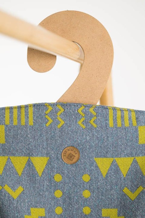 Nosidełko LennyPreschool z tkaniny żakardowej, rozmiar preschool (37% bawełna czesana, 28% wełna merino, 23% jedwab noil, 8% je