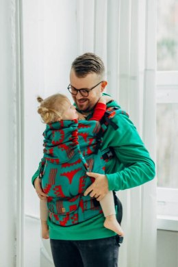 Nosidełko LennyPreschool z tkaniny żakardowej, rozmiar preschool (74% wełna merino, 26% bawełna czesana) - EKSPERYMENT nr 28