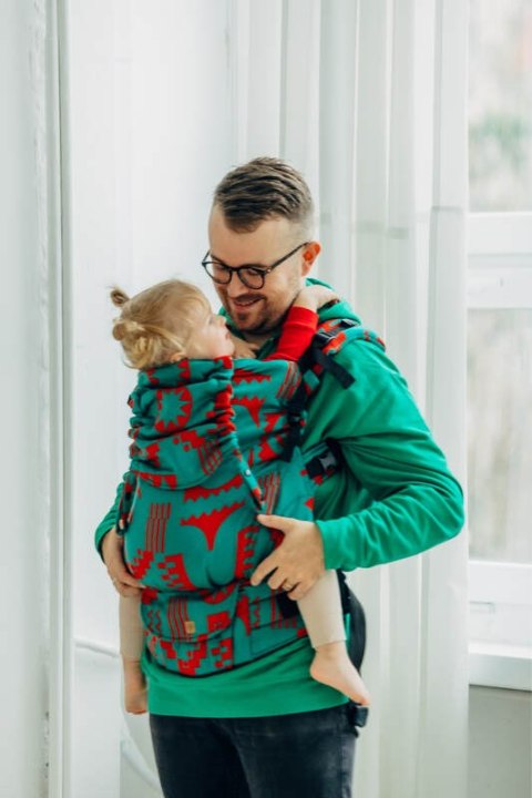 Nosidełko LennyPreschool z tkaniny żakardowej, rozmiar preschool (74% wełna merino, 26% bawełna czesana) - EKSPERYMENT nr 28